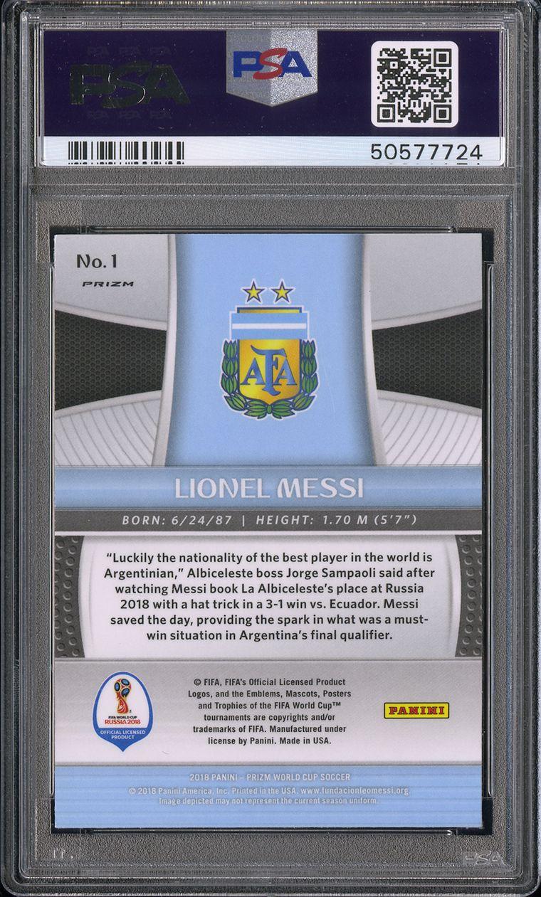 2018 Panini Prizm World Cup – Red/Blue Wave - Back