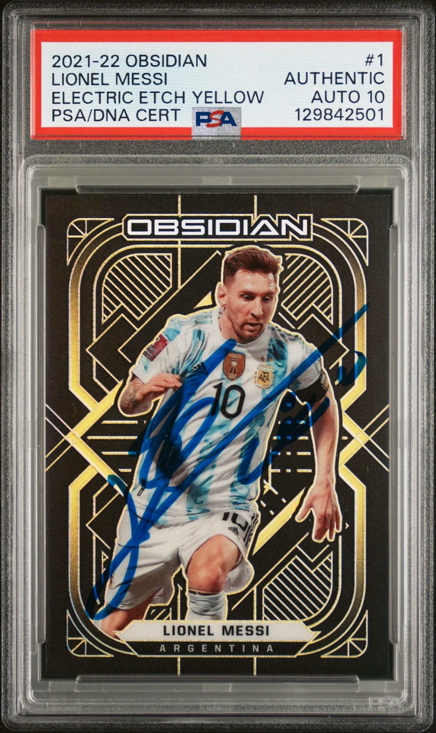 2021-22 Panini Obsidian Soccer - Electric Etch Yellow /10 - Front