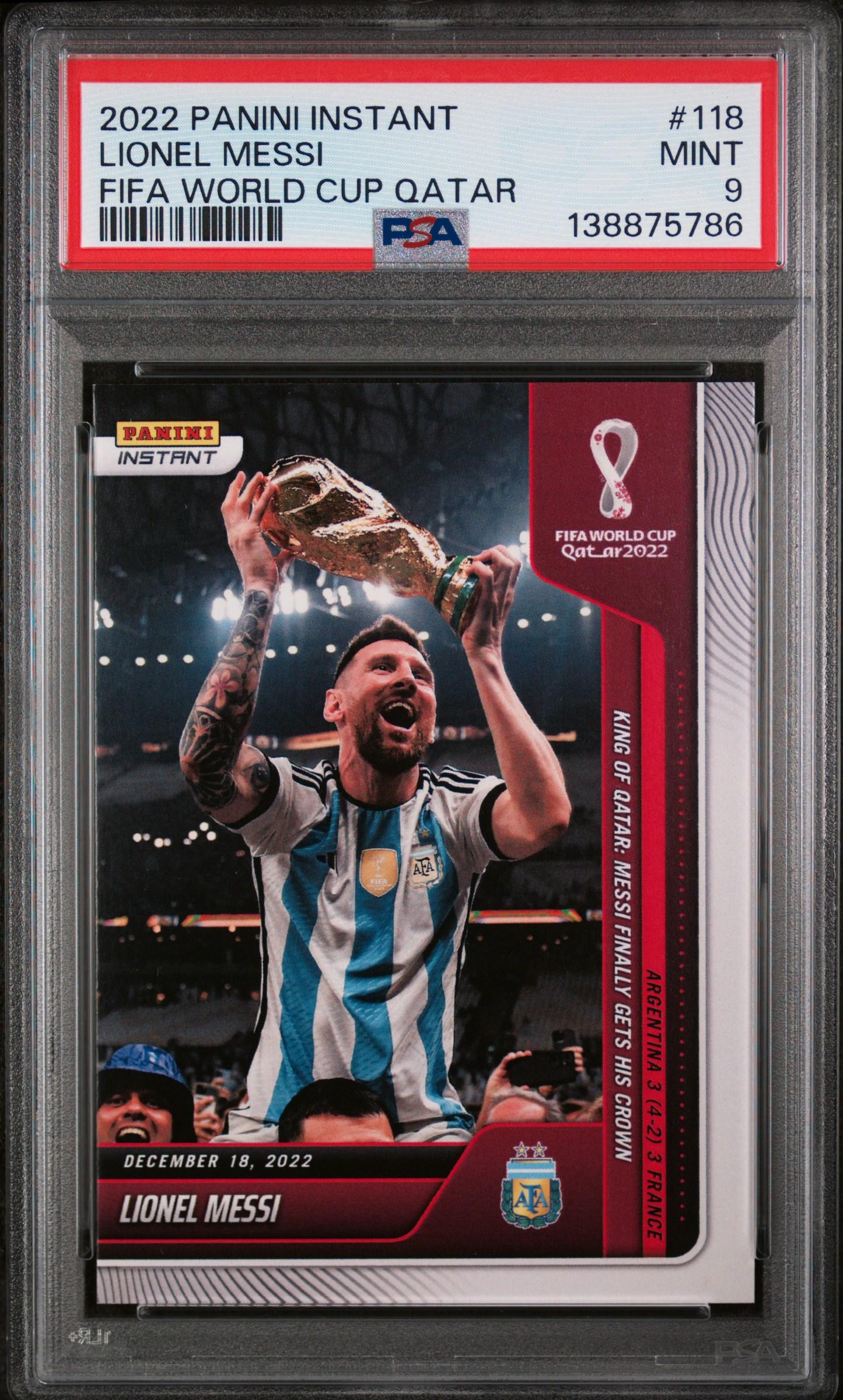 2022 Panini Instant World Cup – Messi Finally Gets His Crown - Front