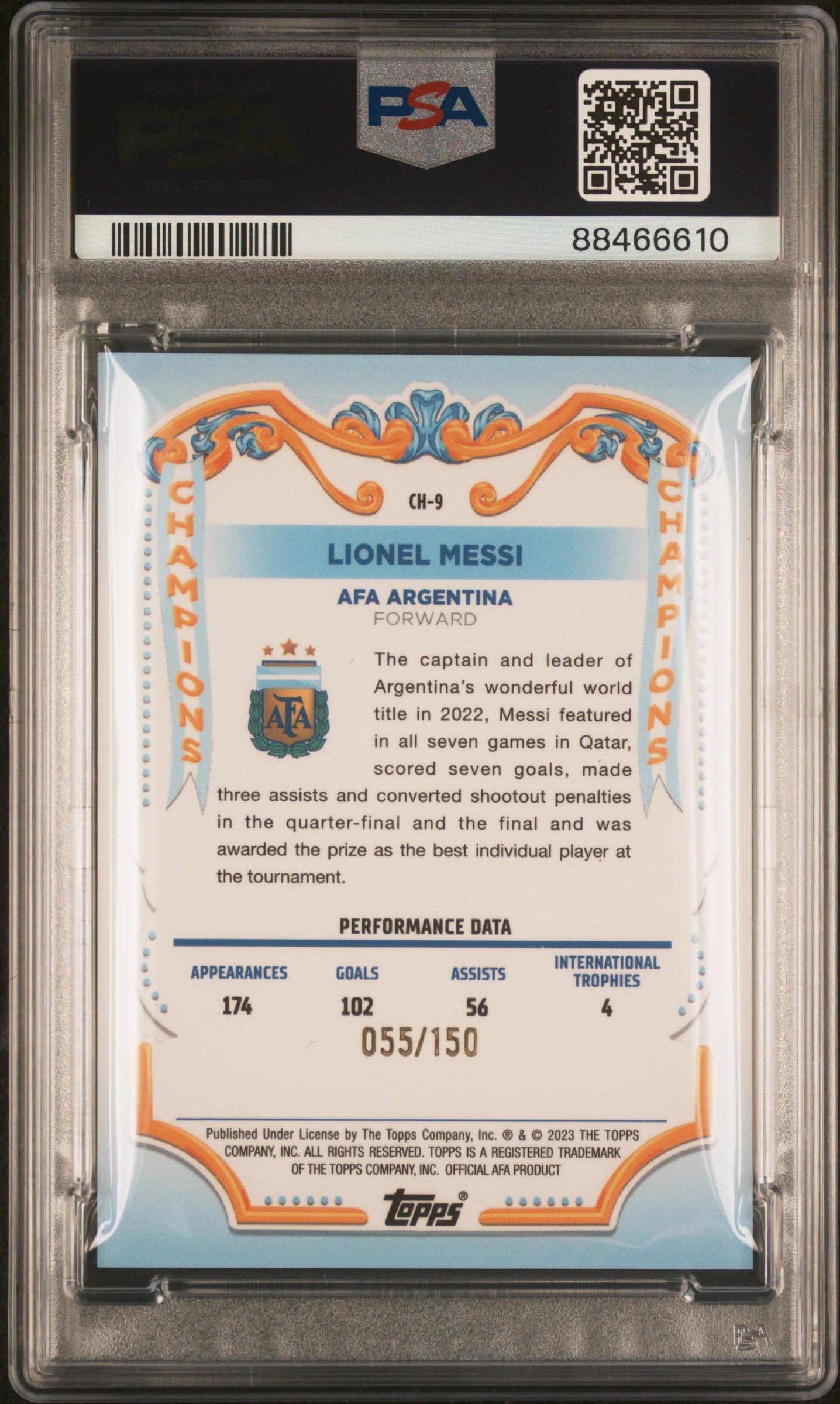 2023 Topps Argentina Fileteado – Champions Yellow Tango /150 - Back