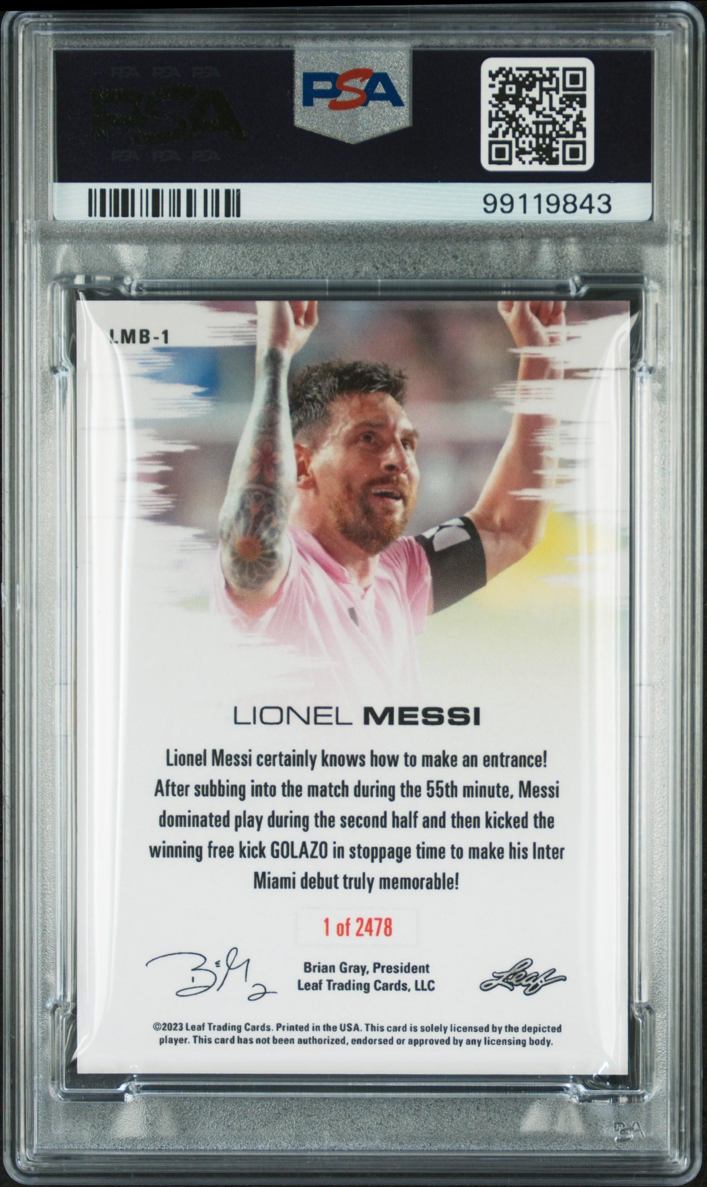 2023 Leaf Web Exclusives — 1st Goal for Inter Miami - Back